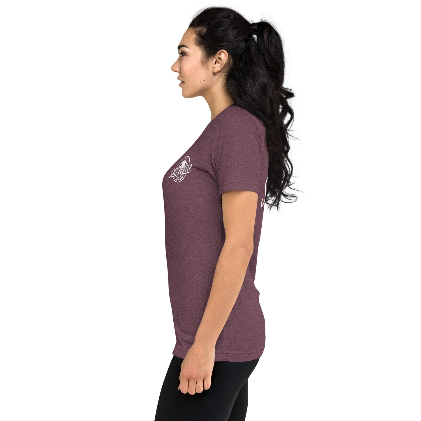 Salt Water Junkie Wave (chest & back) - Tri Blend Unisex T-Shirt