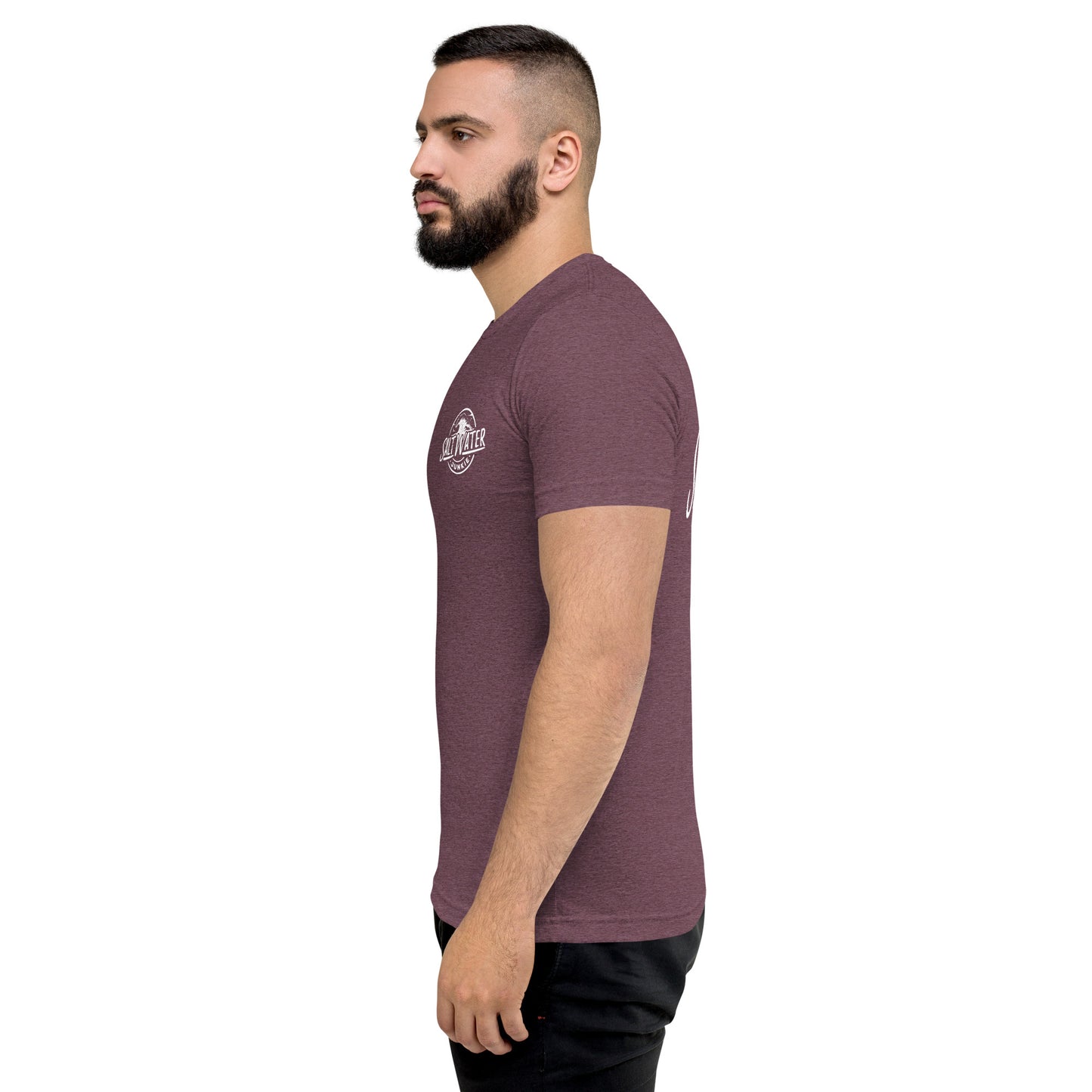 Salt Water Junkie Wave (chest & back) - Tri Blend Unisex T-Shirt