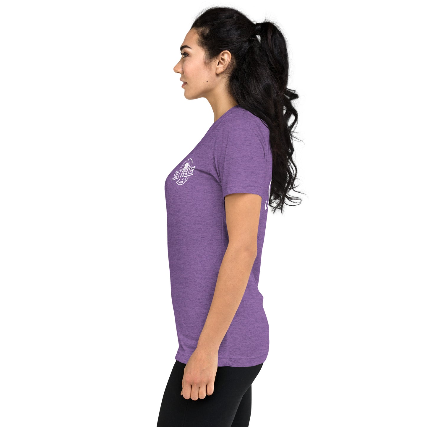 Salt Water Junkie Wave (chest & back) - Tri Blend Unisex T-Shirt
