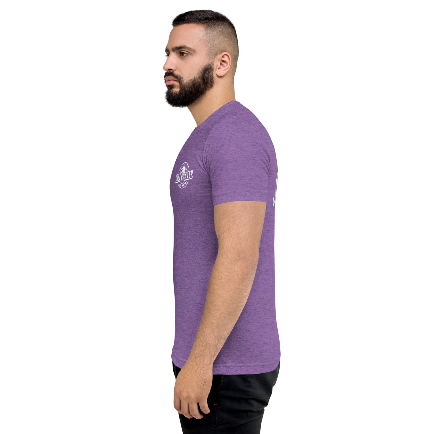 Salt Water Junkie Wave (chest & back) - Tri Blend Unisex T-Shirt