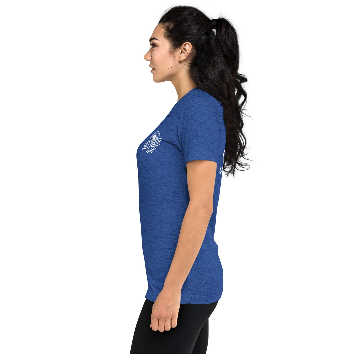 Salt Water Junkie Wave (chest & back) - Tri Blend Unisex T-Shirt