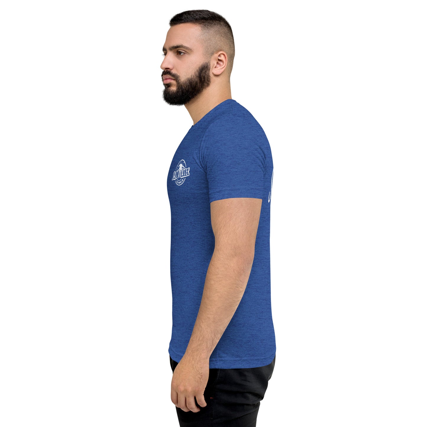 Salt Water Junkie Wave (chest & back) - Tri Blend Unisex T-Shirt