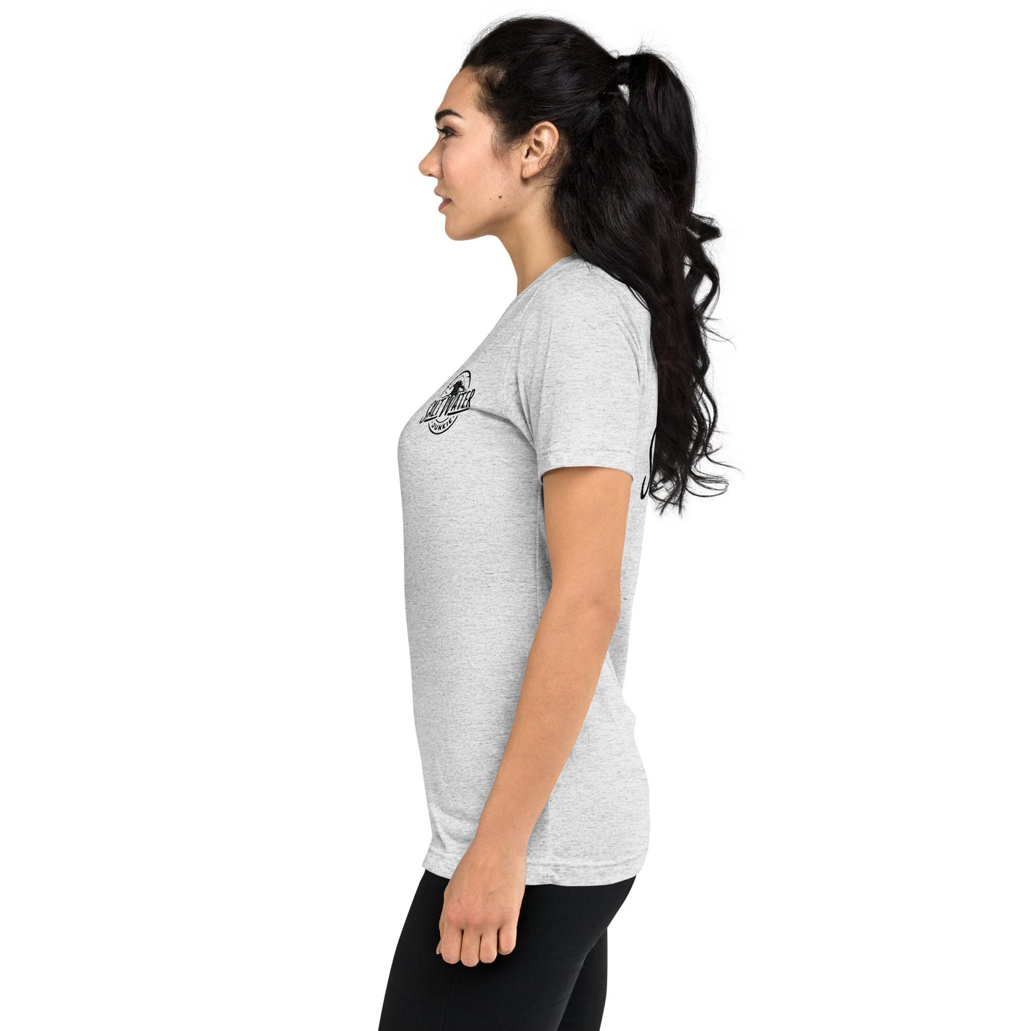 Salt Water Junkie Wave (chest & back) - Tri Blend Unisex T-Shirt